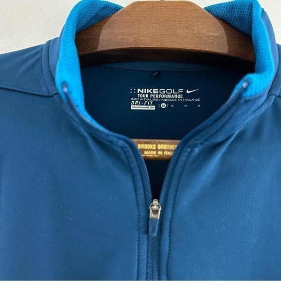 Nike Golf Tour Performance Mens Medium Blue 1/4 Zip Pullover Jacket Blue - Picture 3 of 5